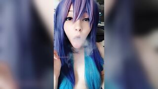Cute Egirl Smokin' in your face (full vid on my ManyVids/0nlyfans)