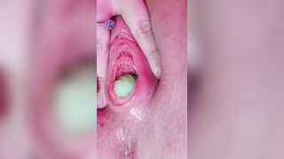 Moist Cunt Oozes Juices After Shoving Out An Egg
