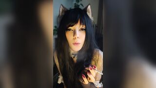 Punk Maid smokin' for u(full vid on my 0nlyfans/ManyVids)