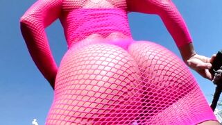 Jasmina Euro Solely Anal Facial with Mugur & Lauro Giotto outdoor teasing, body nylons, Booty Tease#two