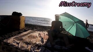 Risky French mother I'd like to fuck Squirt then Makes Stranger Cum Extraordinary Public Ejaculation on Crowded Beach