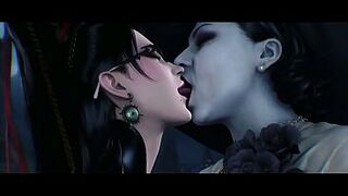 Crossover videogame lesbo movie scene Artificial intelligence Resident heartless Bayonetta