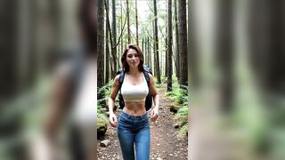 Wench Lets Herself Be Sexually Touched in the Forest [AI-generated]