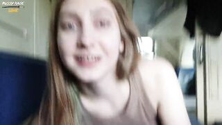 A teenager on the teach couldn't resist and took it in her throat!