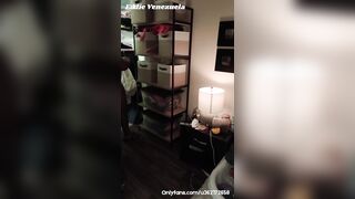 Thick Ebony Dad Does the Laundry in Undies!