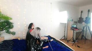 Backstage of Beautiful Lesbo Fetish Beauties Doing Sex Clip. Positive Femdom, Sex Play, Latex Leather