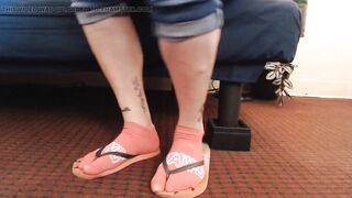 Watermelon Red Flipflops Red Ankle Socks