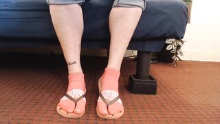 Watermelon Red Flipflops Red Ankle Socks