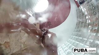 Sexy and Breasty Playgirl Likes Filming Herself in the Shower