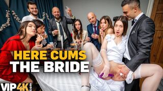 BRIDE4K. The cumming Bride at the Wedding ceremony is the key to a cheerful family