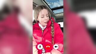 Facetime JOI from my car!! Public climax instruction!