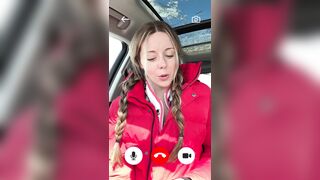 Facetime JOI from my car!! Public climax instruction!