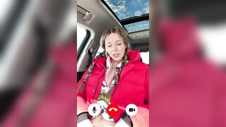 Facetime JOI from my car!! Public climax instruction!