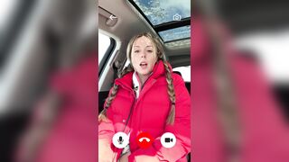 Facetime JOI from my car!! Public climax instruction!