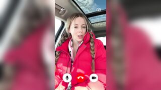 Facetime JOI from my car!! Public climax instruction!
