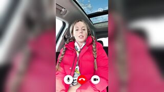 Facetime JOI from my car!! Public climax instruction!