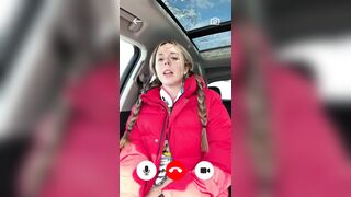 Facetime JOI from my car!! Public climax instruction!