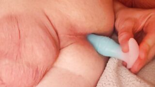 Playing with a 10 inch anal-plug Disabled Transgender Zoe Jarvis solo buttplug
