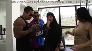 Porn stars Allyah Yasin and Clea Gautier on vacation in the Dominican Republic with 2 well-endowed dudes