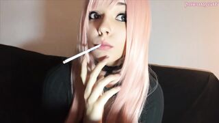 Cute Egirl Smokin' skinny cigarette (full vid on my 0nlyfans/ManyVids)