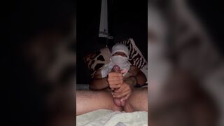 Latino jerks and bangs his rectal hole massive cum discharged