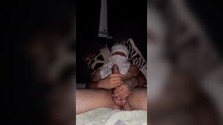 Latino jerks and bangs his rectal hole massive cum discharged