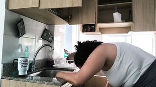 I hired a mother I'd like to fuck employee and look how it ends, what a large booty, I masturbated her rich, chubby twat