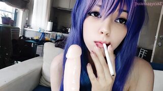 Appealing Egirl Smokin' and Teasing your schlong (full vid on my ManyVids/0nlyfans)