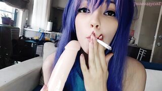 Appealing Egirl Smokin' and Teasing your schlong (full vid on my ManyVids/0nlyfans)
