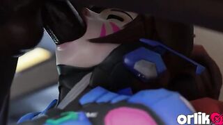 Overwatch D.Va Takes Security BBC for Mischief - Double Facial Ejaculation CG Comics