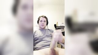 Jax Stone gooning at home spraying cum everywhere