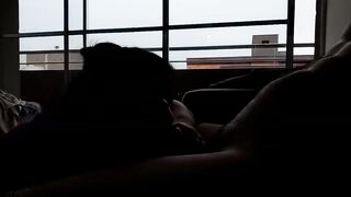 Balcony Risk Oral sex: Kneeling in Our Recent Apartment, Sucking Him Unfathomable with Neighbors Just Across the Way - Selena Vega Risky Amateur