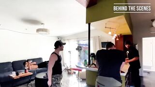 Micky Mallato behind-the-scenes screw with Kane Hardy