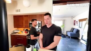 Micky Mallato behind-the-scenes screw with Kane Hardy