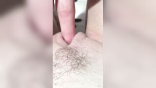 Woman gets all moist after cumming close up #cunt juice