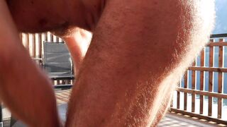 MUSCLE BODYBUILDER UNDRESSED IN THE ALPS! Solo Masturbation