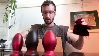 Unboxing Massive Fresh Buttplugs and Sticking 'em in my Unshaved Gaped Booty