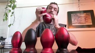 Unboxing Massive Fresh Buttplugs and Sticking 'em in my Unshaved Gaped Booty