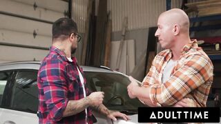 ADULT TIME - Buddies Alex & Webcam Crawford Fix Car Then Jerk Off In The Backseat In advance of Road Voyage