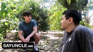 Worthy Weather To Get Stuffed: Uncut Latino Twinks Screw Raw In The Park ~ Part two