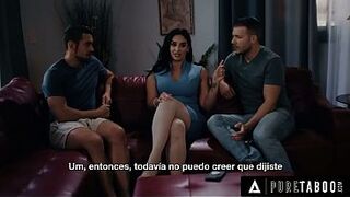 PURE TABOO Stepmom Sheena Ryder Surrenders To Stepsons double penetration 3some Request - SPANISH SUBTITLES
