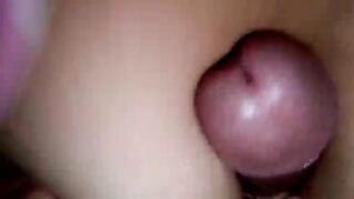 Schoolgirl films herself having sex after school and gets left leaking with creamy milk