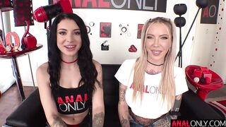 ANAL SOLELY Raven Lane and Cassidy Luxe cum from anal