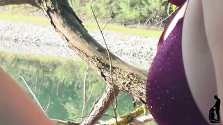 Secret Outdoor Spot at the Quarry Pond - That babe Shows It to Him - and Suddenly It Gets Damn Sexy