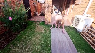 Golden-haired mother I'd like to fuck displaying her NAKED FEET during the time that SUCKING DICK