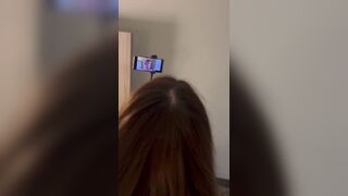 Hotel doggy style for my cuck