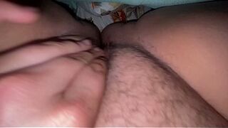 Solitary Female Masturbation - Angel Rubbing Love button and Fingering at Home