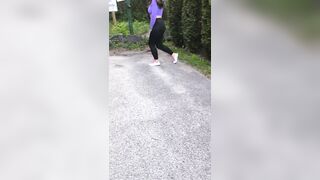 Have a fun Riga gal's soaked forest pissing