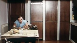 Vintage unshaved snatch banging three-some...cum in throat