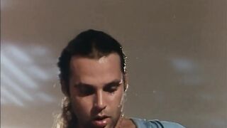 Vintage unshaved snatch banging three-some...cum in throat